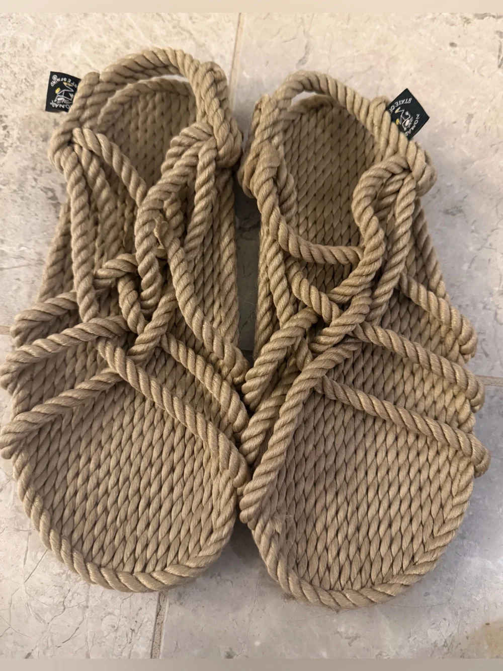 Nomadic State of Mind Rope Sandals Tan Women’s Size 8 Handmade USA